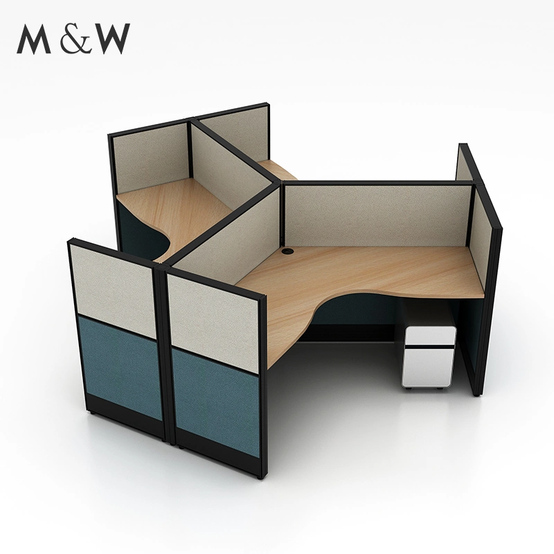 Brand New Workstation Design Computer Desk 3 Person Work Table Station Office Furniture