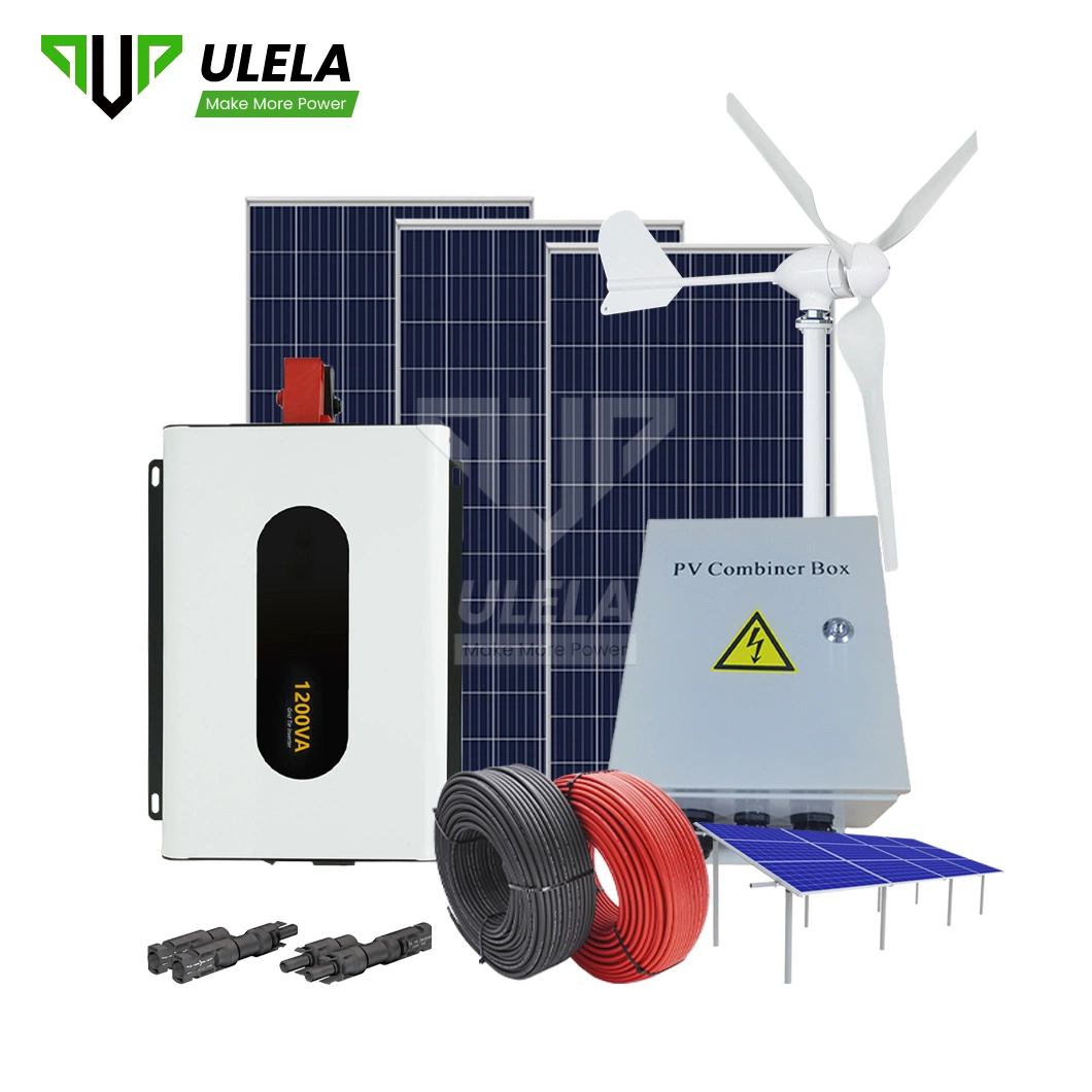 Ulela Solar Power System Full Set 1kw Herstellung Großhandel Single Phase 8kw auf dem Netz Sonnensystem China kombiniert Wind und Solarenergieanlage