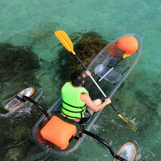 2019 Venta caliente persona doble transparente Canoa Kayak