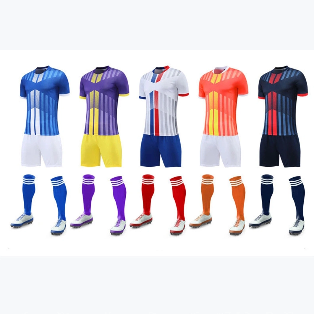Wholesalefootball Lersey Men Clothes Uniform Soccer Jersey Set Soccer Wear Customized Quick Dry Jersey Football Shirt
