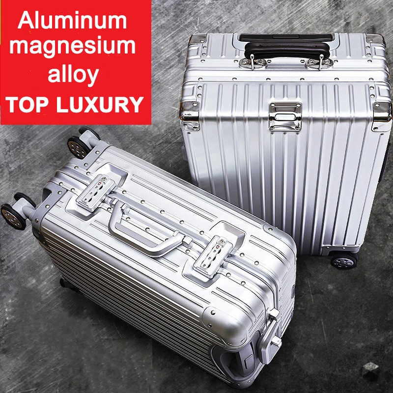 Ea170 20/24/26/29inch Hand Large Aluminum Luggage Fashionable Carry on Organizer Custom Designer Travel Luxury Wholesale Set Hard Shell Suitcase