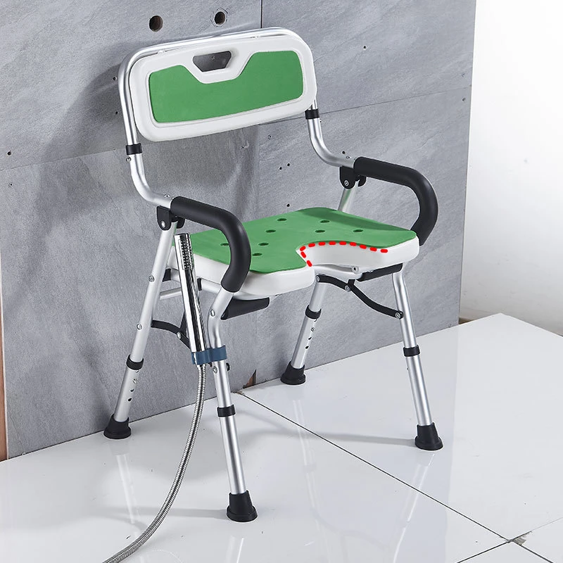 Shower Chair with Arms and Back, Adjustable Toilet Safety Frame, Raised Toilet Seat
