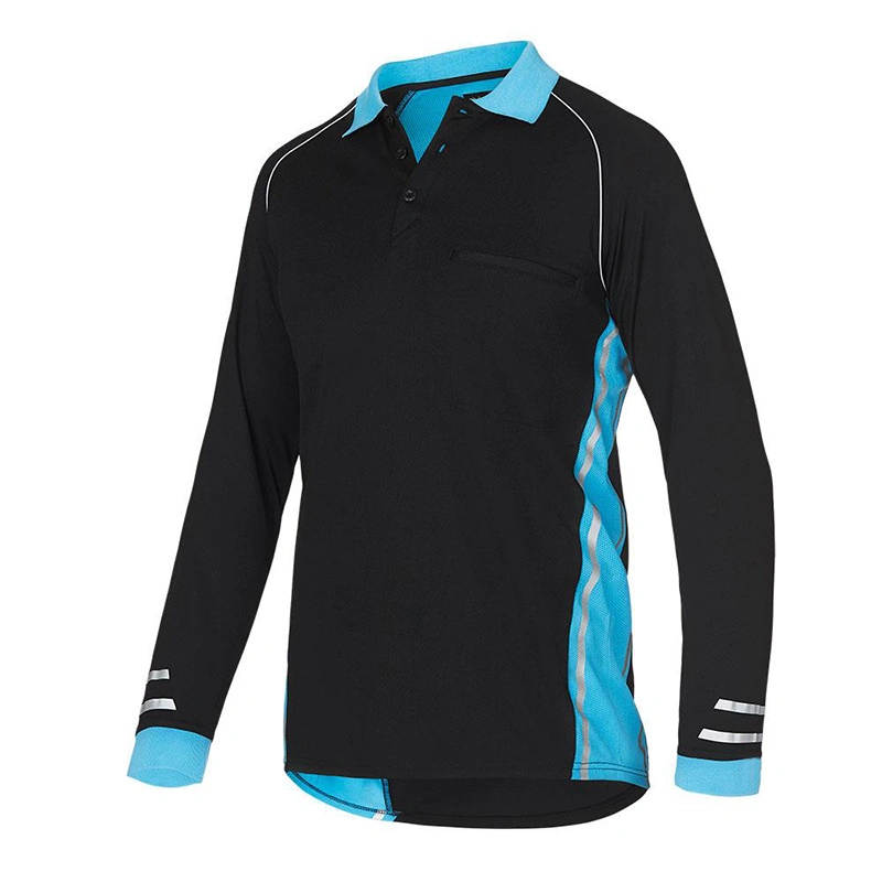 Logo personnalisé de haute qualité uniforme de couleur de contraste de l'entreprise de travail polyester coton Sports Polo Shirt Mens refléter