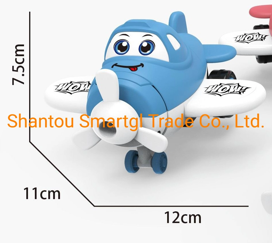 12 Pack Promotional Aircraft for Children Cartoon Mini Friction Plane Toy