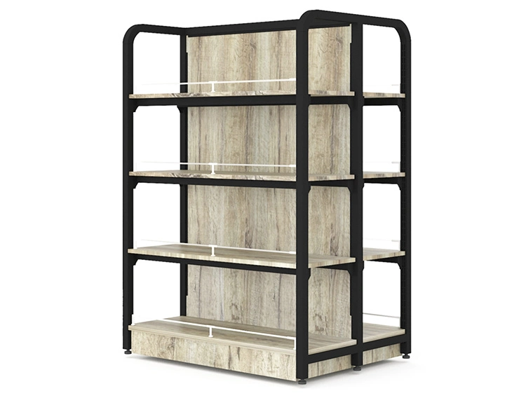 Dragonshelf High Quality Double Sided Wood Store Supermarket Display Rack Shelves