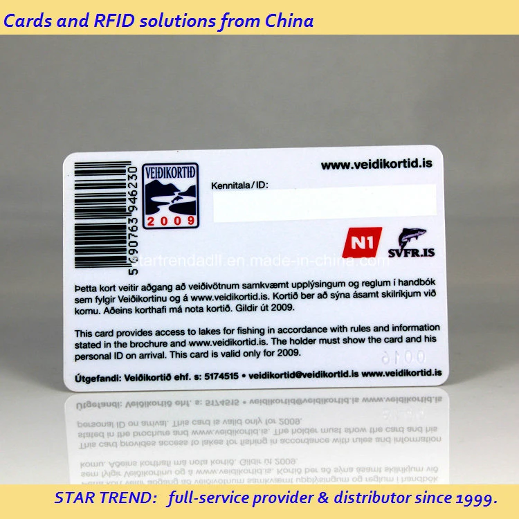 Preprinted Fresh Plastic PVC Barcode Card for Promotion and Business