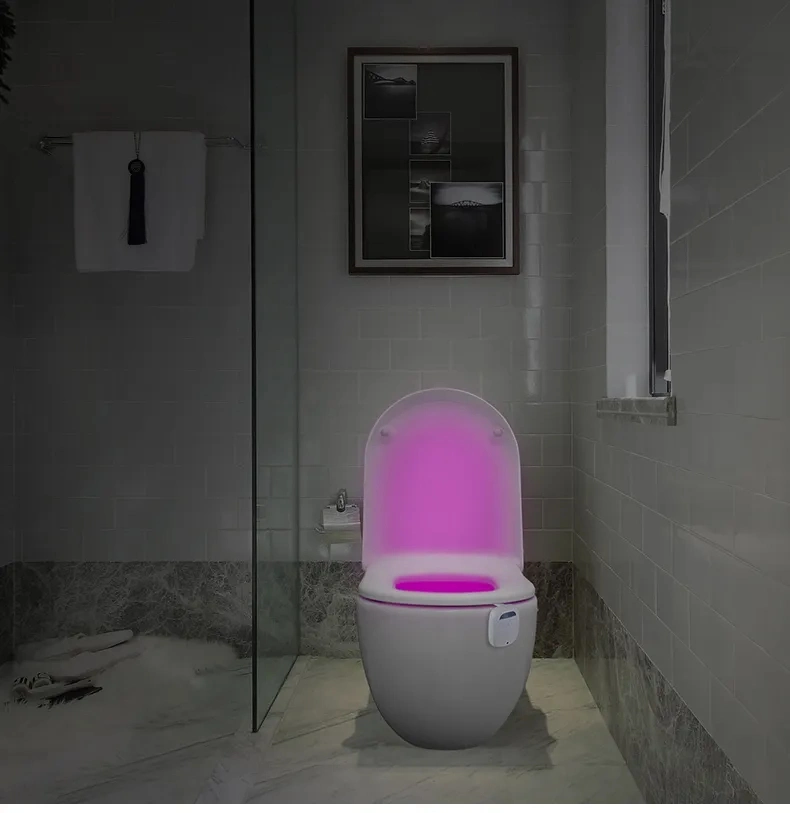 16 Colors Human Intelligence Smart LED Battery Motion Sensor Toilet Bowl Night Light