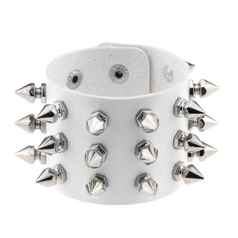 Style Punk gothique Spike rivets goujons hommes Bracelet Bracelet en cuir