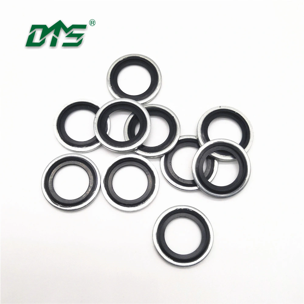 Black Rubber NBR/FKM+ Metal Bonded Gasket and Self-Centering Bonded Seal