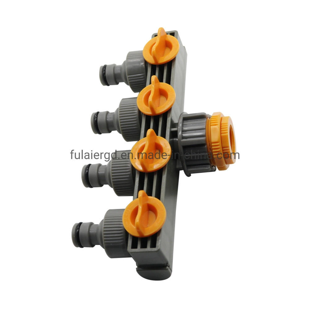 4 Way Garden Irrigation Hose Splitter Garden Faucet Flow Splitter Valve