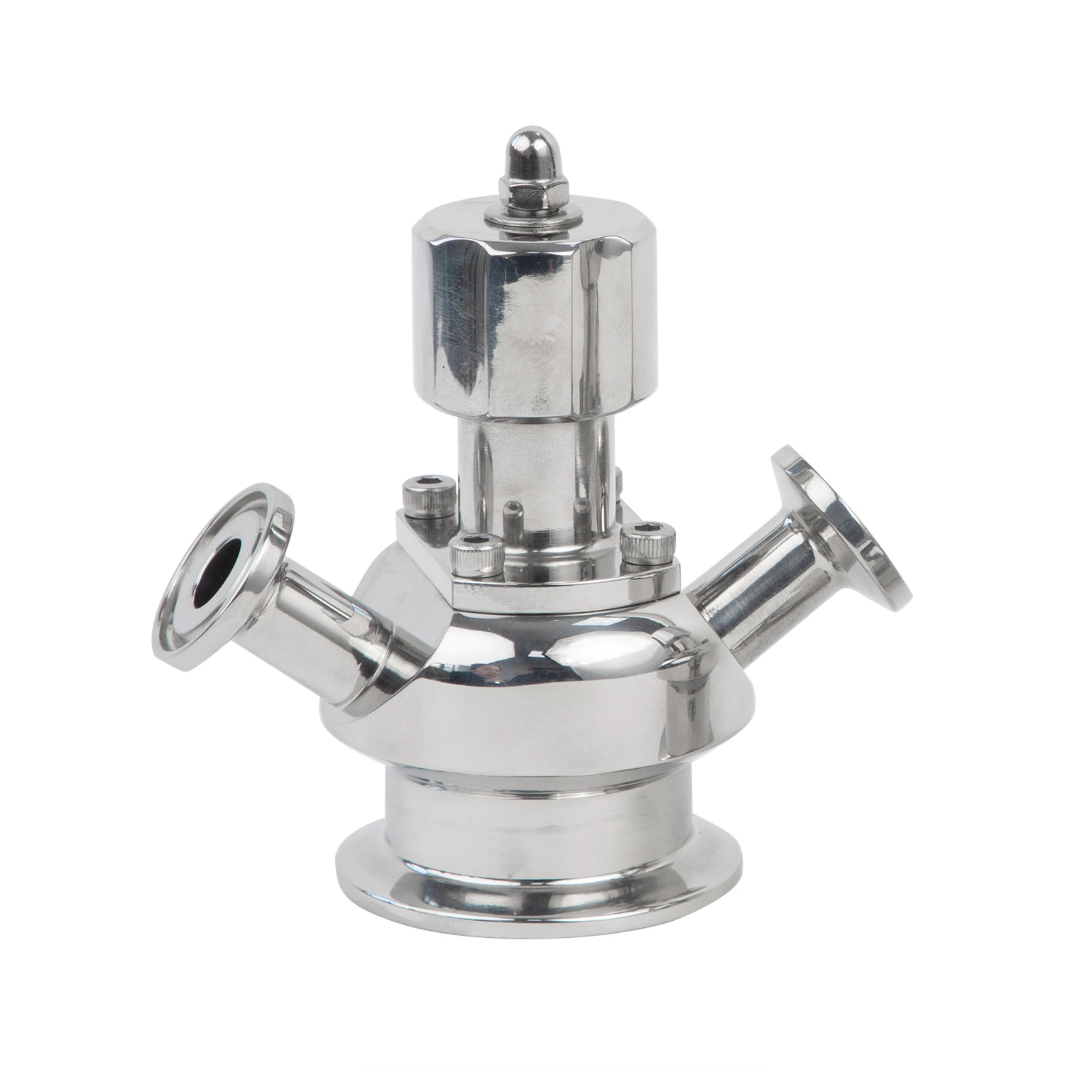 Stainless Steel Sanitary Sterile Hygienic Manual Sample Valve with Double Sampling Port