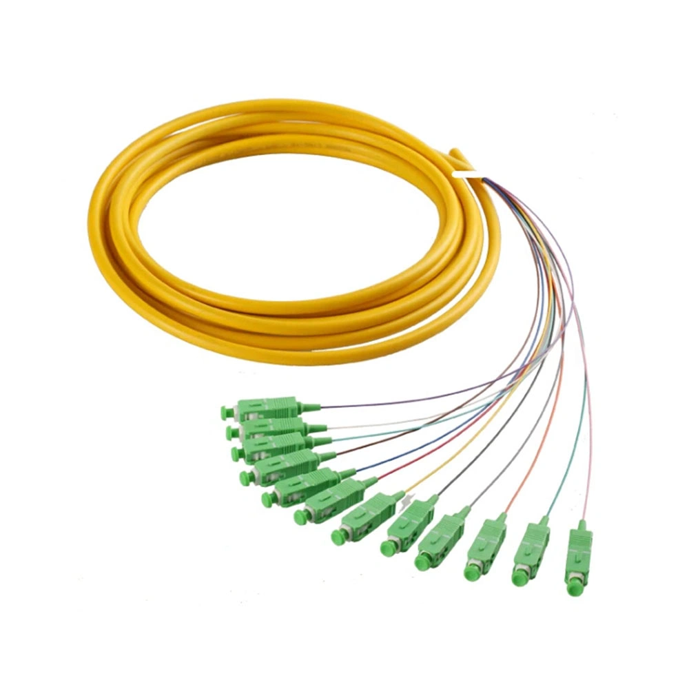 FTTH 2-144 Core 0.9/2.0/3.0mm Single Mode Fiber Optic Bundle Pigtails