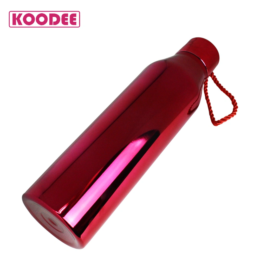 Rose Red Color Stainless Steel Mug BPA Free Outdoor Electroplating Sport Bottle