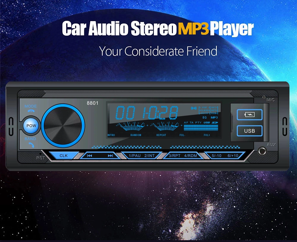 مشغل MP3 ستريو للسيارة Bluetooth Aux USB دخل السيارة الصوت