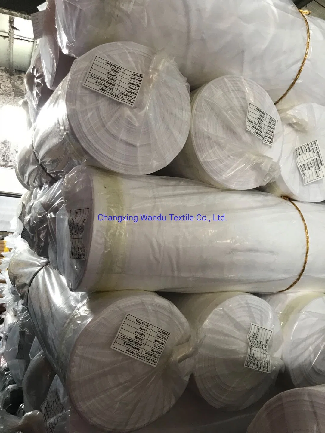 Textile China Exported to Countries in The Middle East, Bleached Bedsheet Four-Piece Hotel Supplies 100% Polyester Fabric Changxing Wandu Textile