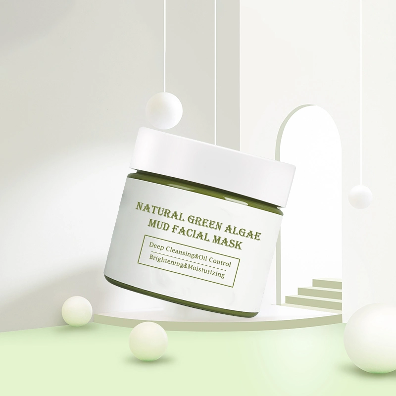 Private Label Beauty Whitening facial de la fruta verde reducir los poros de la Máscara de barro de arcilla