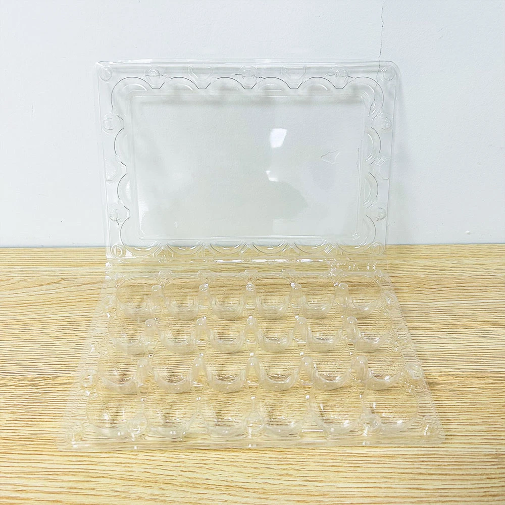 Одноразовый пластиковый лоток для яиц PP Утолщение упаковочного ящика для предотвращения столкновений 24PCS