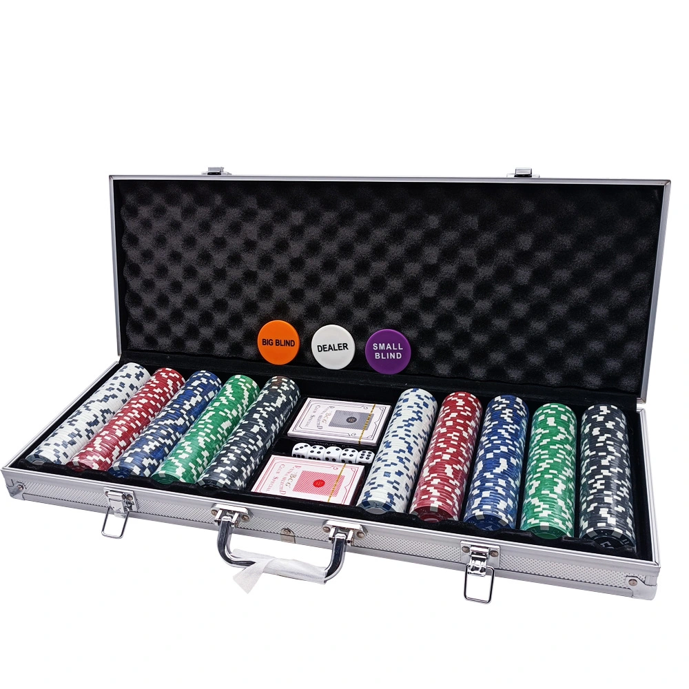 300PCS Juego profesional de chips de Poker con caja de aluminio