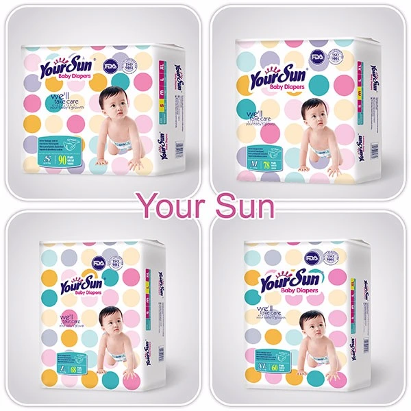 Colored Cute Breathable Disposable Baby Care Nappy Diapers Product for Babies