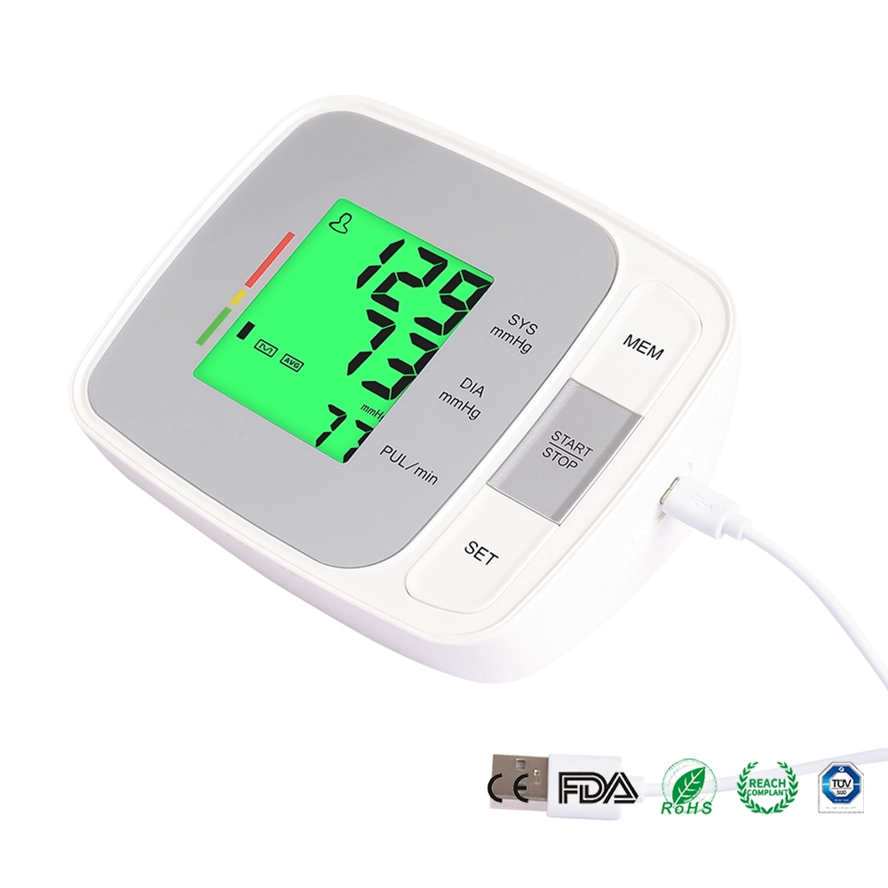 CE FDA Talking Automatic Upper Arm Tensiometer Sphygmomanometer Digital Blood Pressure Monitor