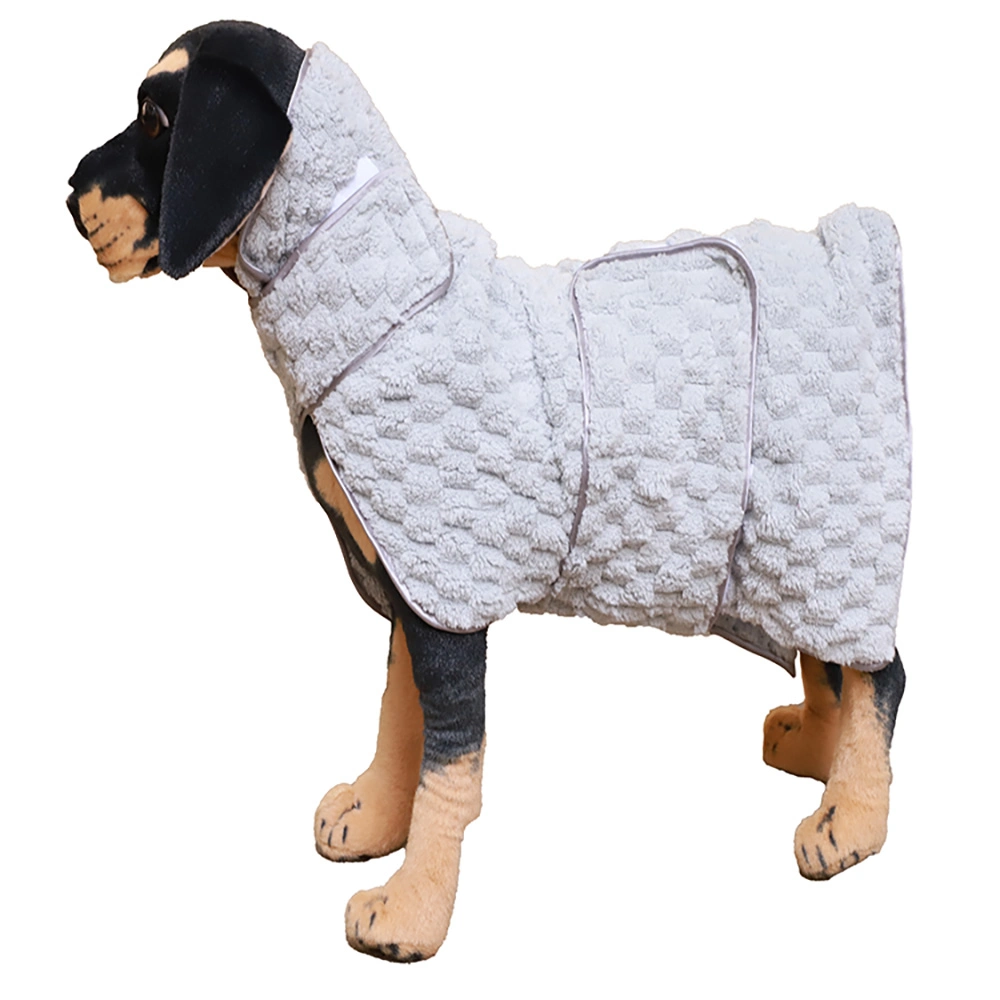 Super absorbent dog bathrobe adjustable size pet bathrobe for showing dogs towel robes