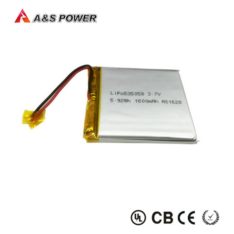 Lithium Battery 535058 Rechargeable Li-Polymer Batteries Soft Cell 3.7V 1600mAh