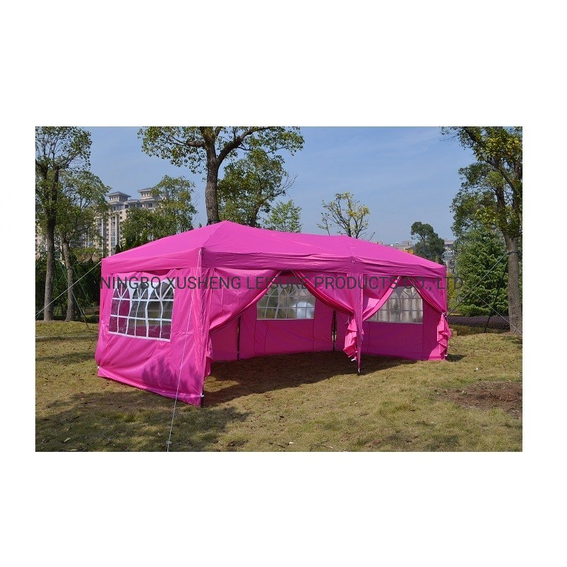 3x6m poliéster Gazebo plegable de acero (con la pared lateral 6PC)