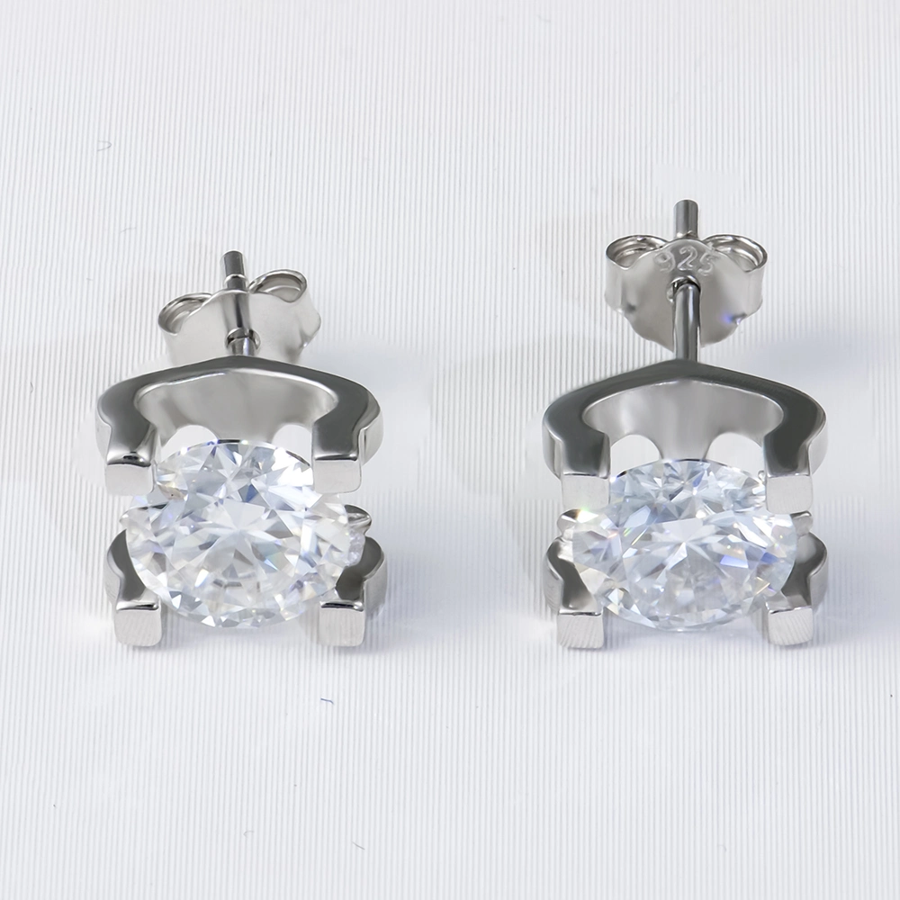 Mayorista/Proveedor Moissanite Xingyue Stud Pendientes Plata 925 joyas de moda Moissanite existencias pendientes