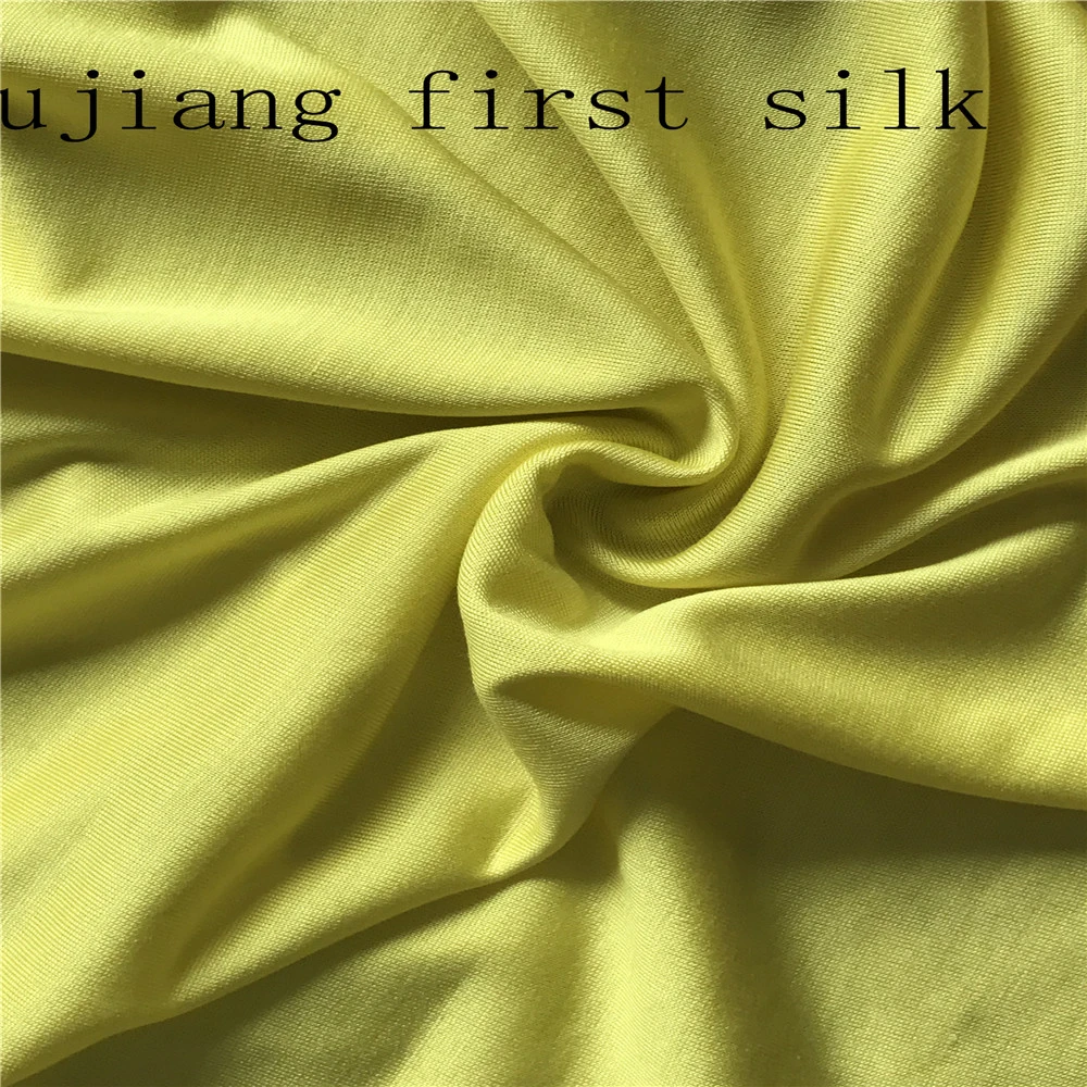 Customs 92%Silk 8%Spandex Knit Natural Silk Stretch Single Jersey Interlock Double Jersey Fabric for Garment