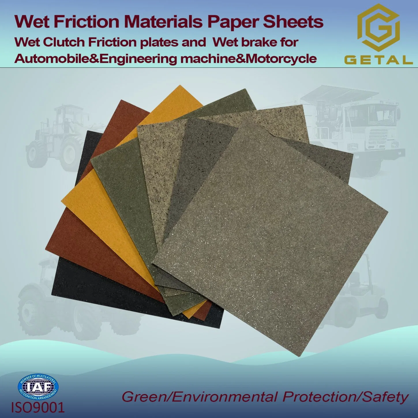 Kevlar Carbon Graphite Friction Papers and Plates for Engineering Machinery Accessory