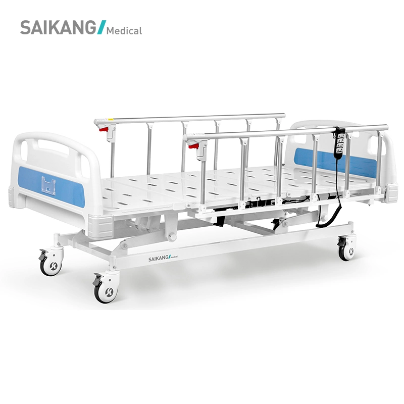 A6K 3 Function Adjustable Folding Medical Equipment Metal Electric Patient Nursing Hospital Bed with Casters