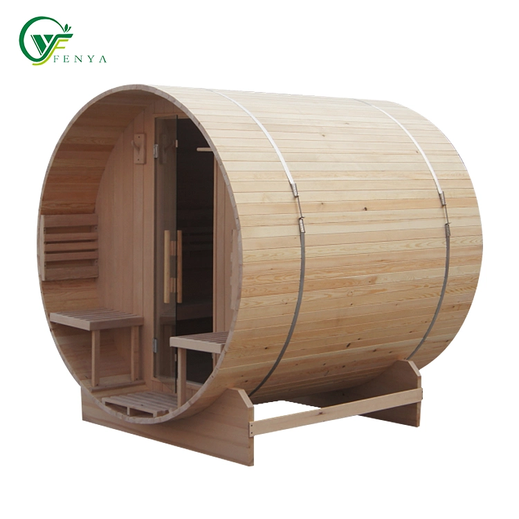 Großhandel Outdoor Massivholz Garten Barrel Sauna Zimmer