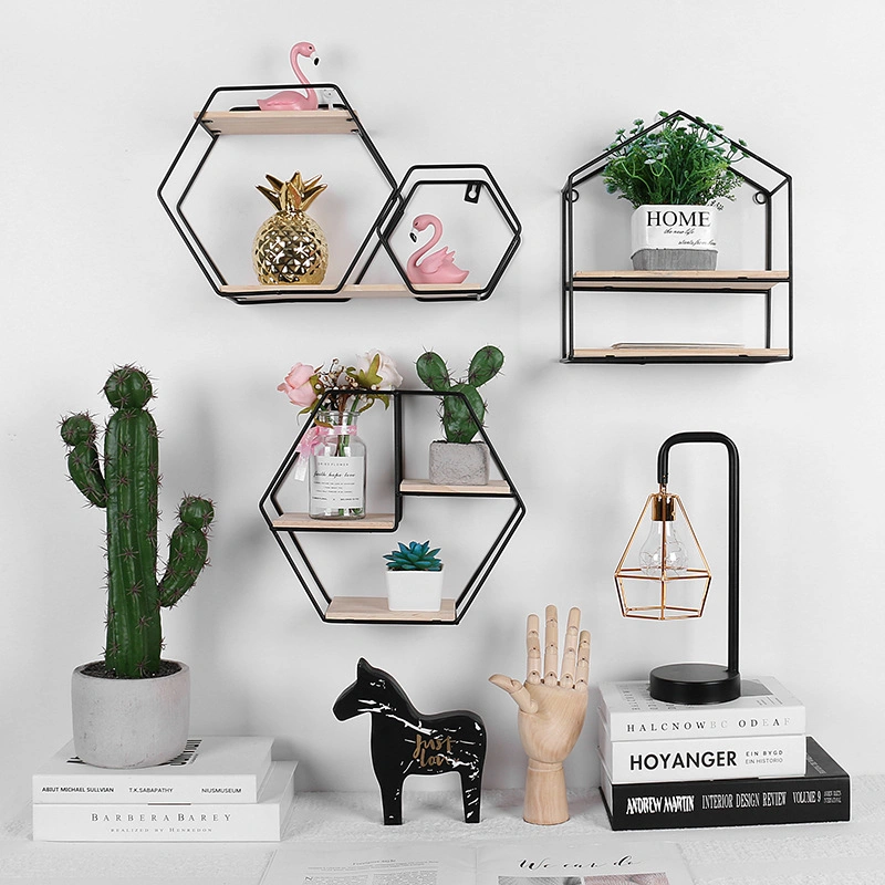 Wholesale/Supplier Iron Wall Shelf Home Wall Hanging Living Room Bedroom Decoration