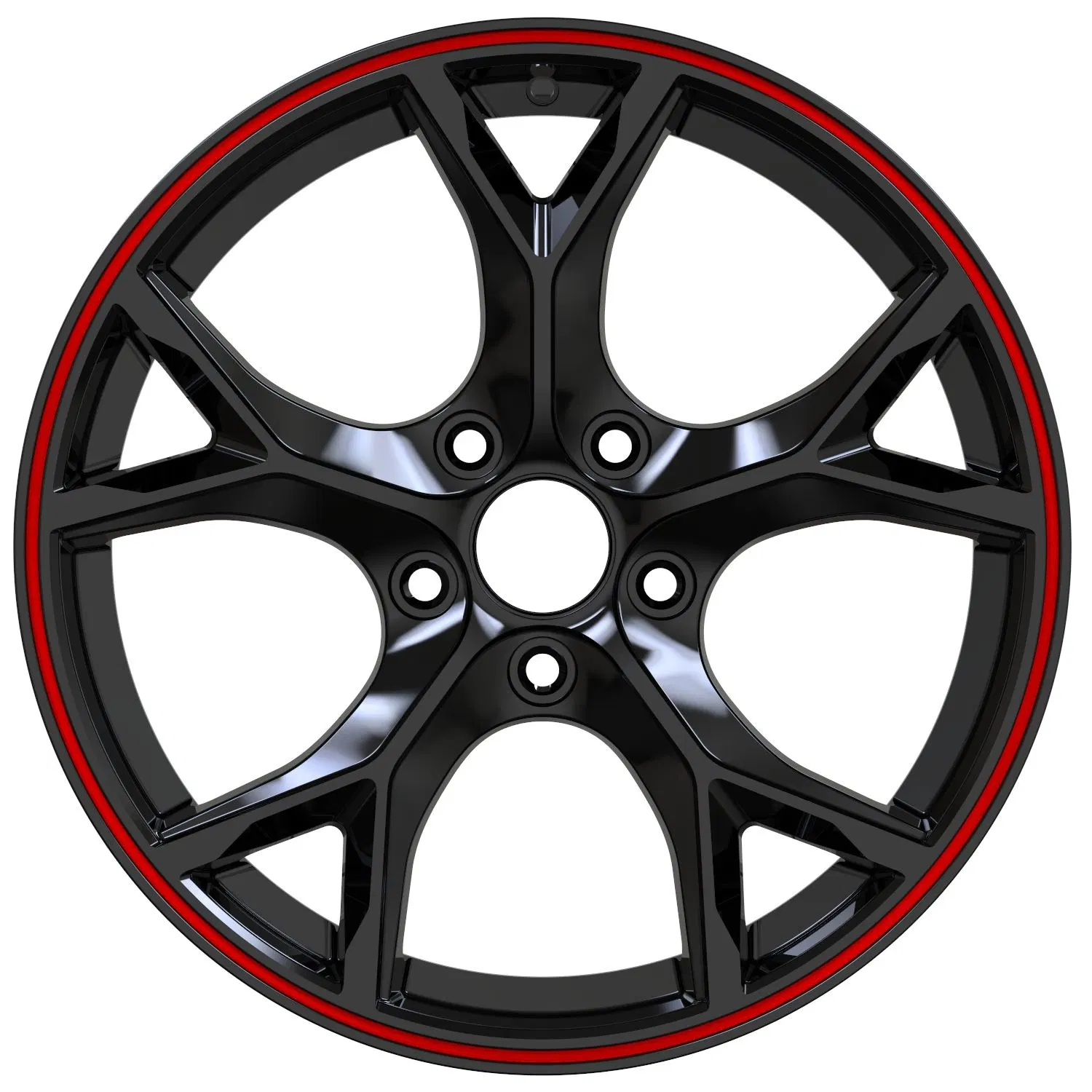 Auto Parts 20-21 Size Matt Black Center/Red Lip Casting Alloy Wheels