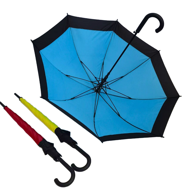 Bon marché bonne qualité 3 couleurs parasol de pluie droit pour la promotion Publicité de cadeaux