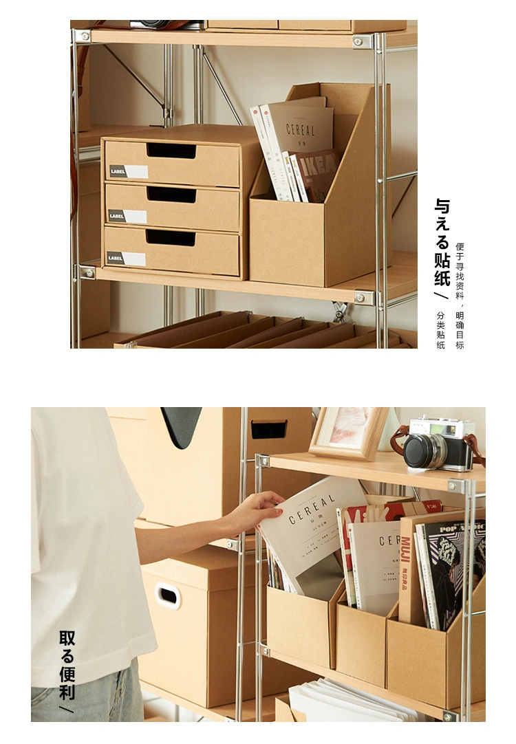 Simple Book Stand Box Information File Holder Books Desk File Organizer Storage Box Storage