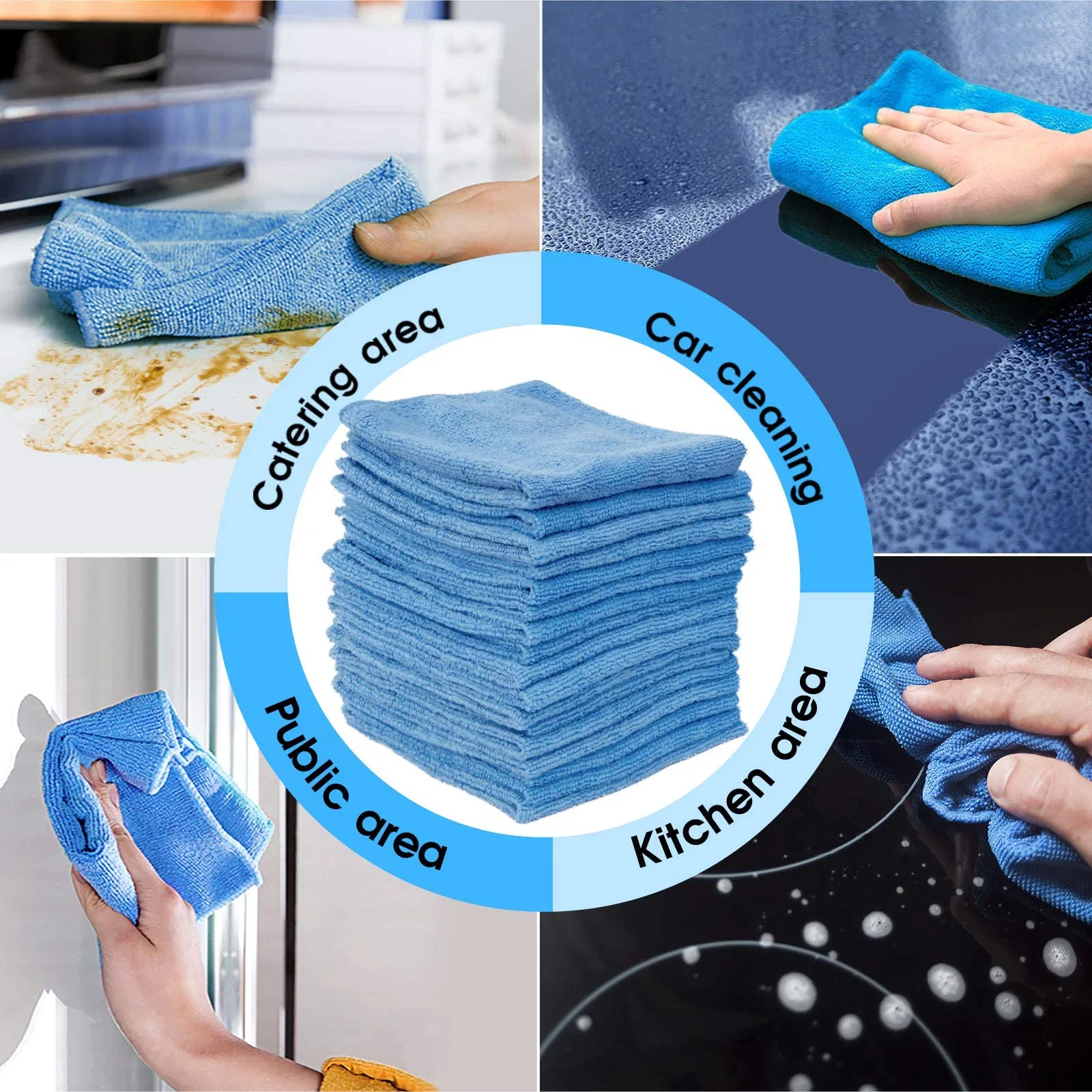 Kitchen Home Bathroom Car Cleaning Reusable Washable Towels Rags Microfiber Cleaning Cloth