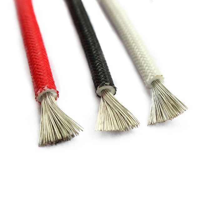 Flexible UL3122 Tinned Copper Silicone Rubber High Temperature Glass Fiber Wire Used for Heating Source for Lighting