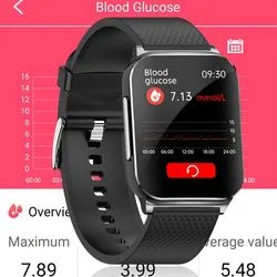 2023 New Fitness Non-Invasive Blood Glucose Ttp24 Hours ECG Monitoring Temperature Smart Watch for Men Women