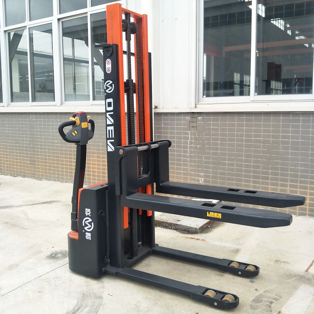 1.0 / 1.2 / 1.5t 3m Hydraulic Full Electric Powered Walkie Pedestrian Pallet Stacker Electric Stacking Vehicles