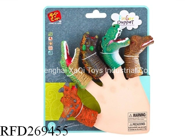 Set of 5 Plastic Animal Finger Puppets Animal Sets