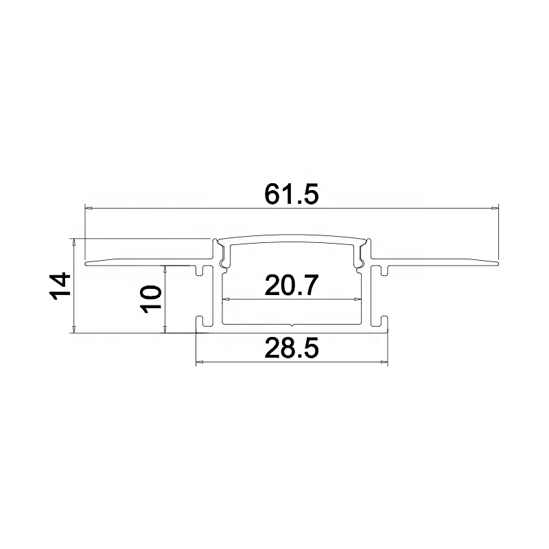 Alu-Tw6214 Gypsum Strip LED Channel LED Plaster Profile Recessed Drywall LED Aluminum Profile for Ceiling Wall