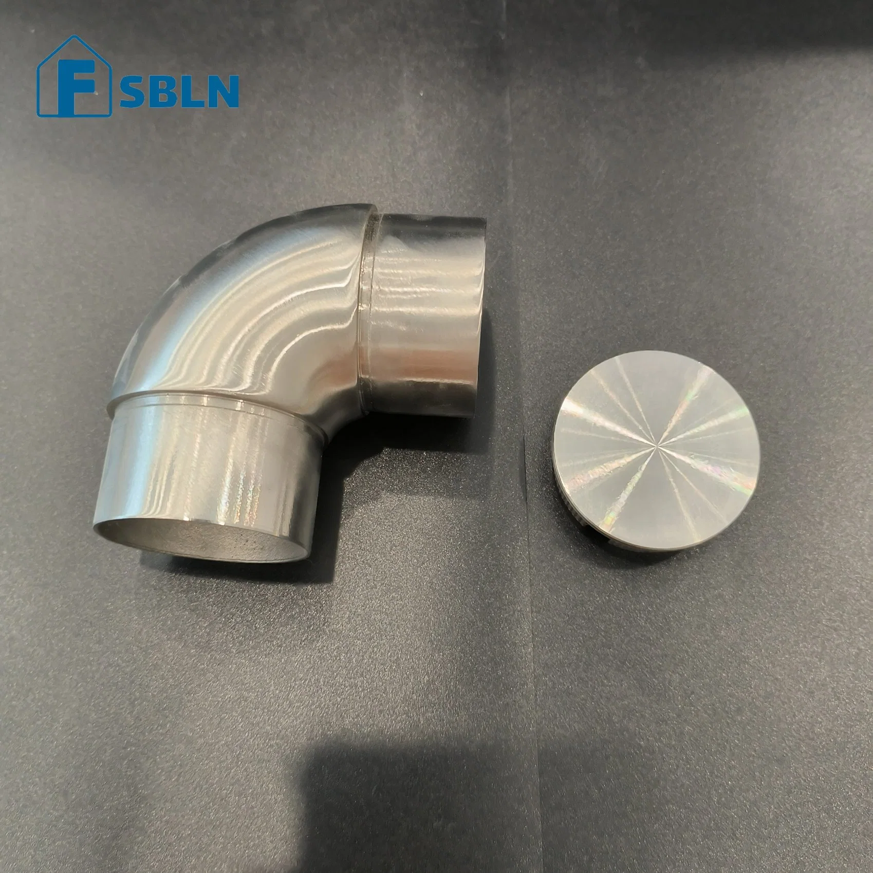 Bln Glass Door Handrail Connectors - Stainless Steel