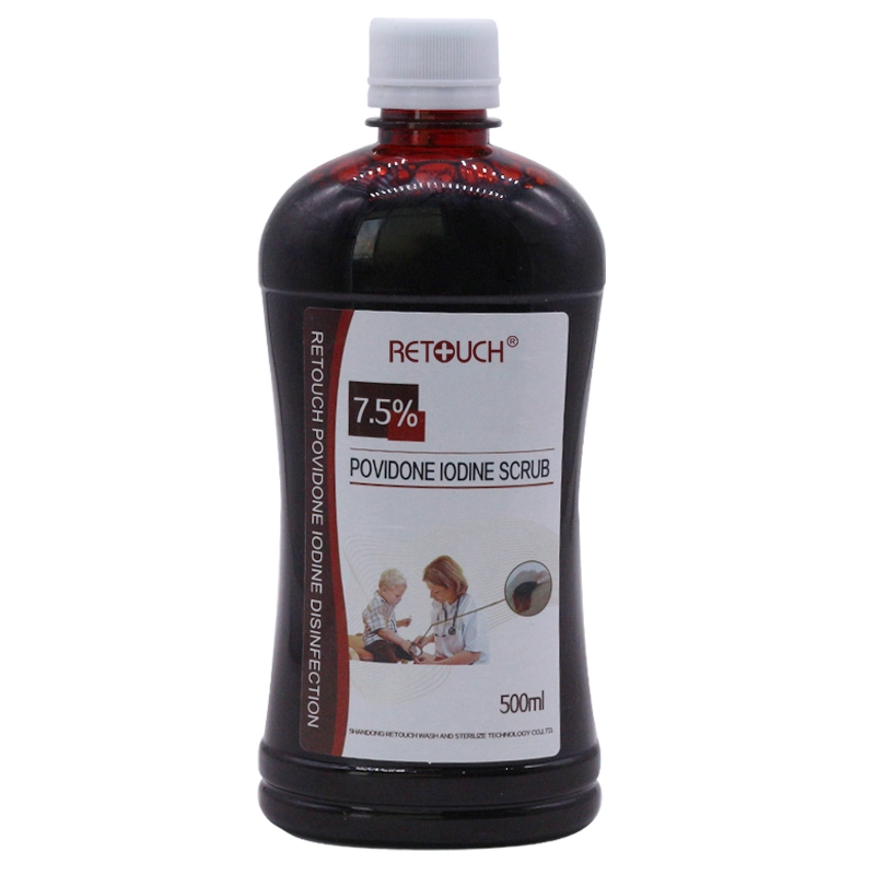 Highly Effective Bacteriostatic Povidone Iodine Solution 7.5% Povidone Iodine Skin Disinfectant Solution