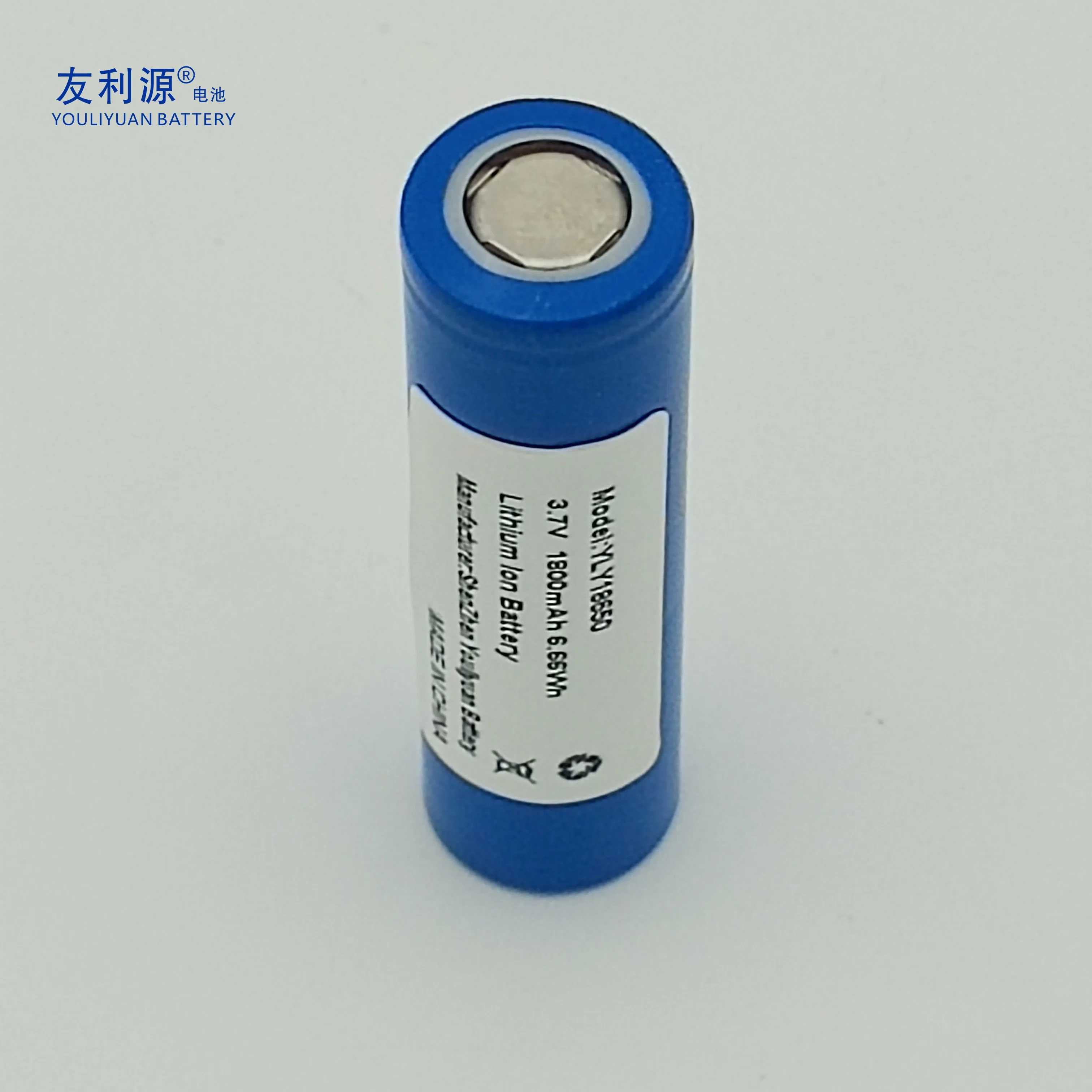 Factory Rechargeable 18650 Battery Cell 3.7V 1800mAh 6.66wh Lithium Battery with PCB and Cap for Massage Gun Battery