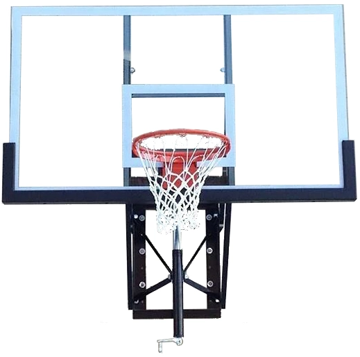 Wall Mount Basketball Hoop Liftable Goal/Stand/System/Hoop Standard Tempered Glass Backboard Indoor/Outdoor Rest Assured Product