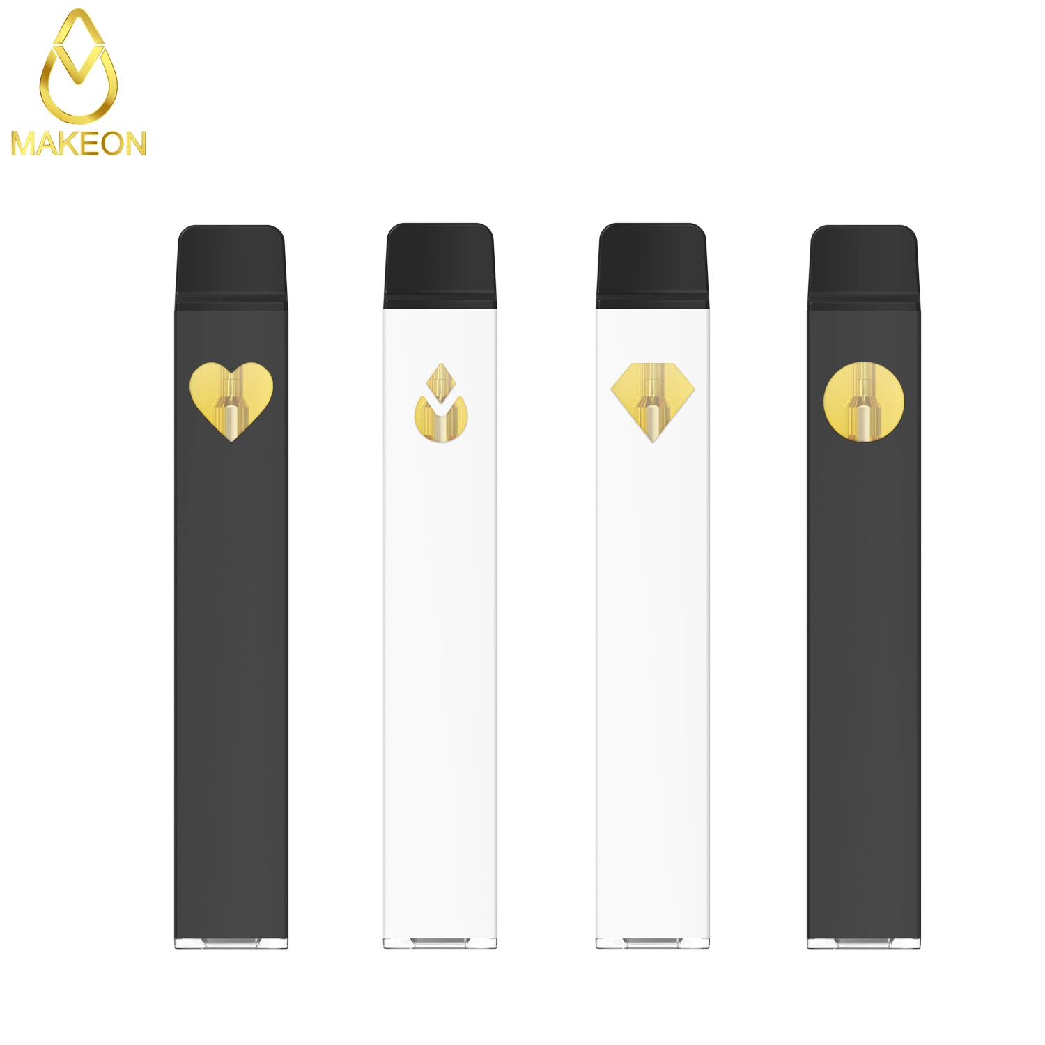 Makeon D9 vide 0,5ml réservoir huile épaisse Pope jetable Mini-carte style stylo avec emballage OEM pour batterie rechargeable