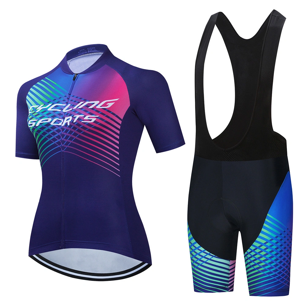 Women Summer Track Suit Stretch Mesh Fast Dry Tight Sweat Absorbing Outdoor Sports Cycling Suit