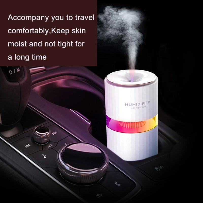 Desktop Mini Humidifier Ultrasonic Portable Mini Humidifier for Car Mini Humidifier with Light