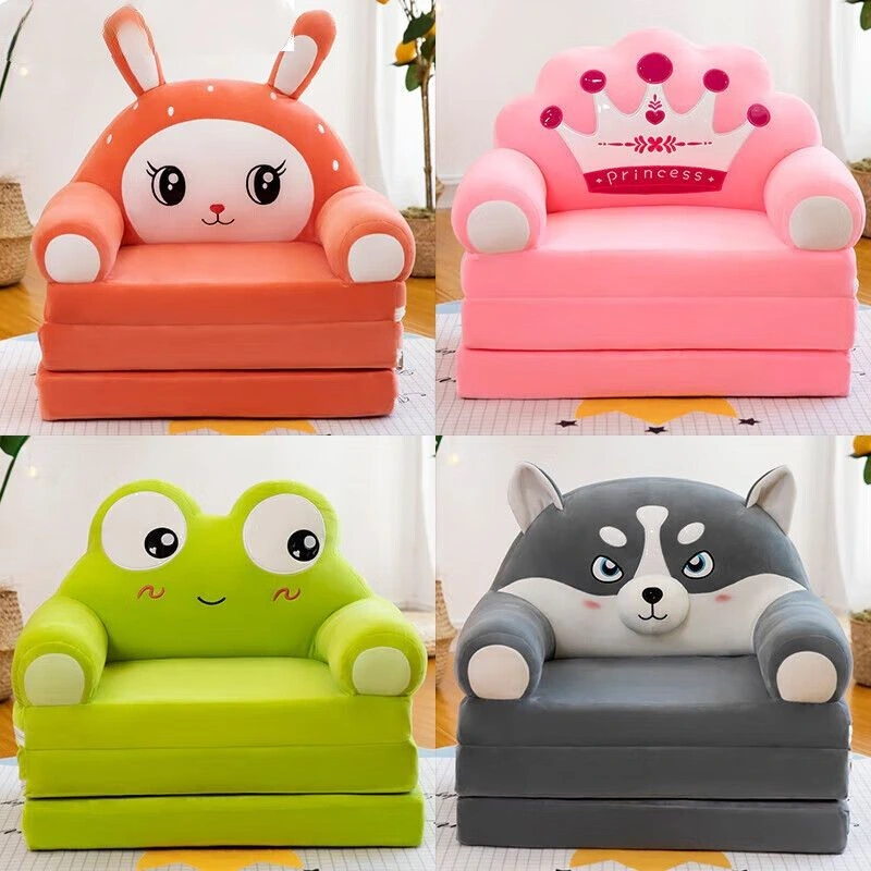 Kids Foldable Recliner Couches Soft Sofa Chair Children Furniture Sets